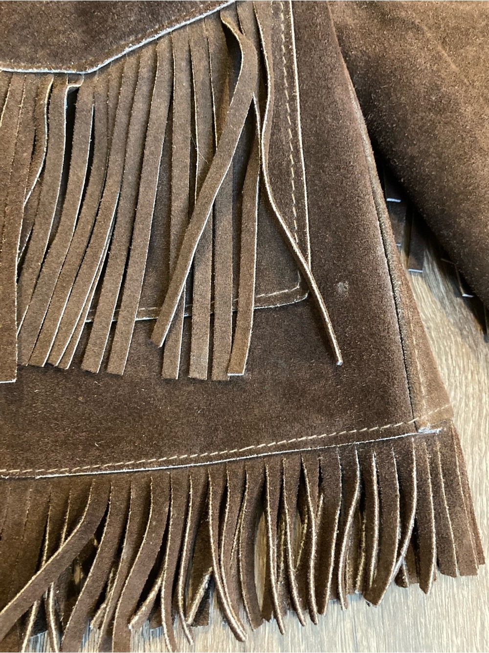 Vintage Schott Bros. Rancher Fringe Suede Jacket Size 14 1970s Western Cowgirl - Picture 8 of 16